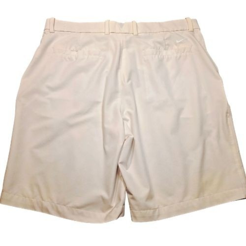 Nike Golf Mens Shorts White Performance Flat Front Size 38 Active Dri Fit Resort